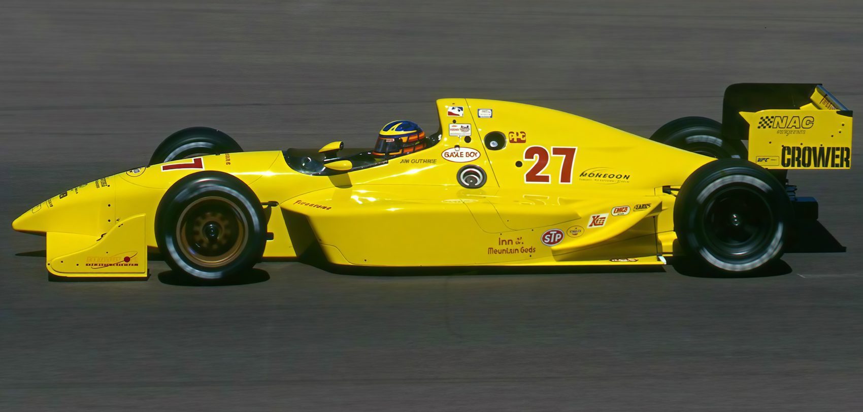 Jim Guthrie's number 27 Blueprint Racing Dallara at speed